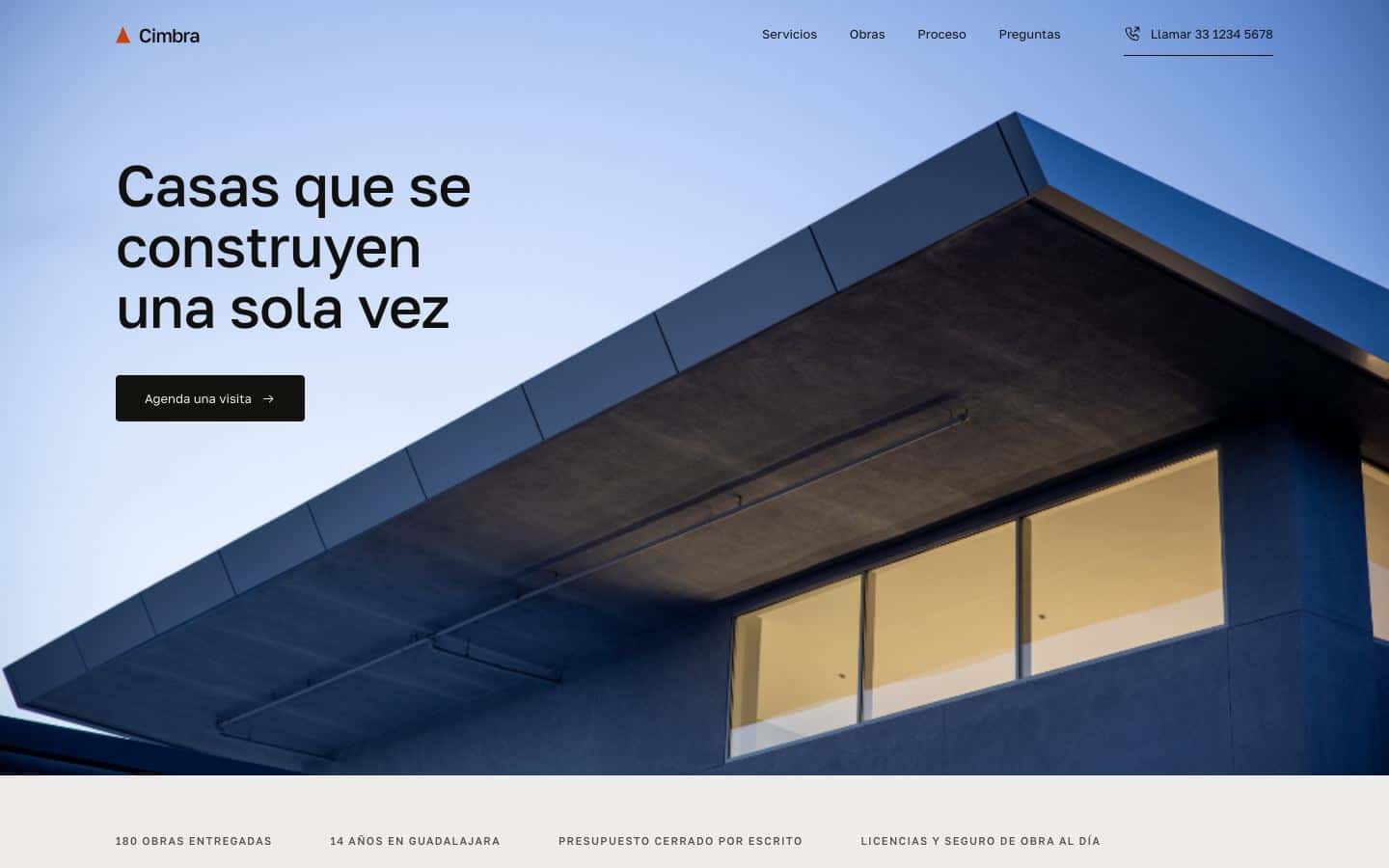 Sitio de ejemplo para constructoras
