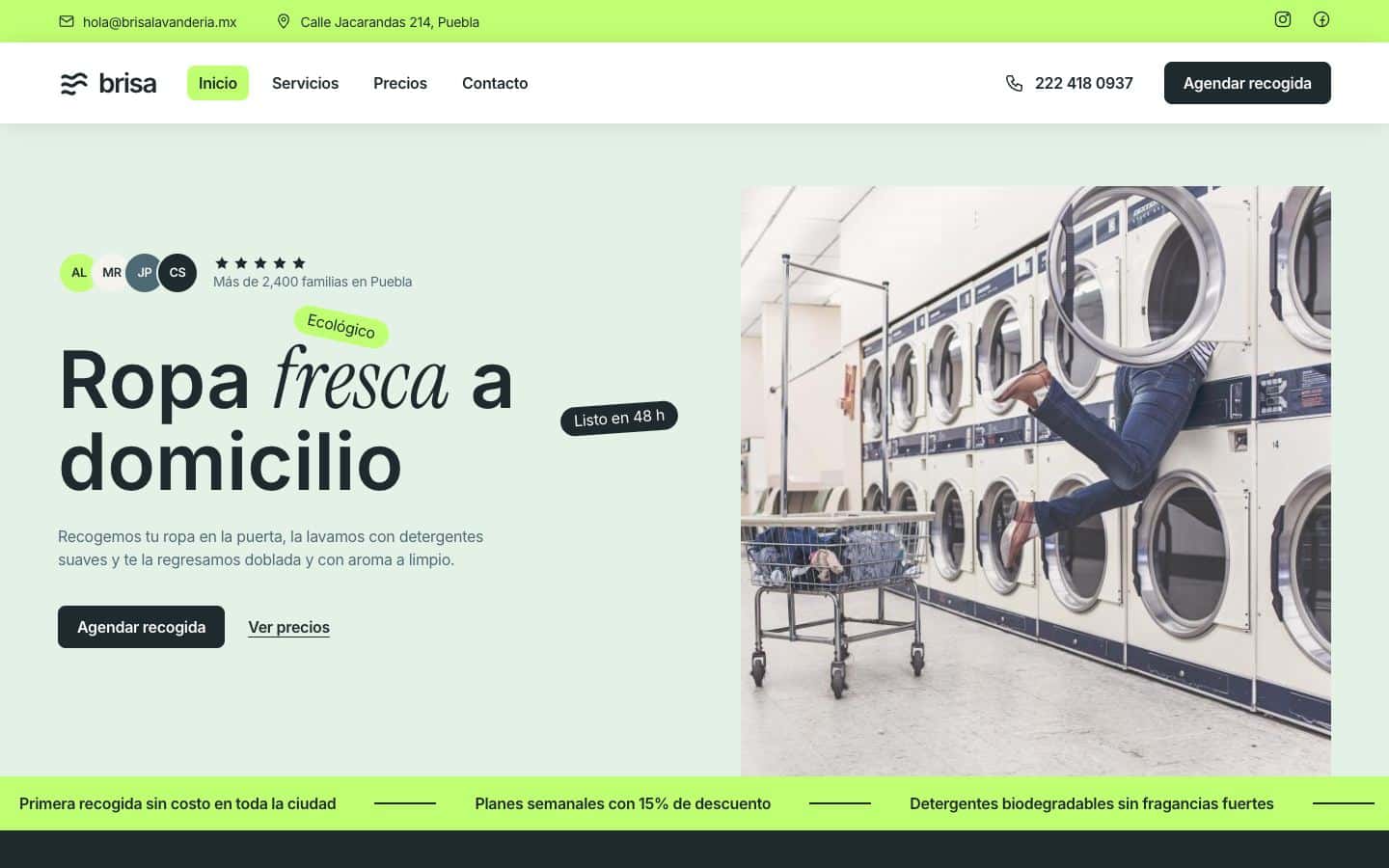 Sitio de ejemplo para servicios para el hogar